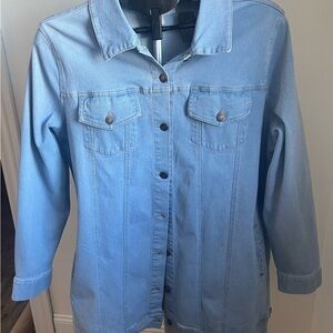 Woman Within Denim Blue Jean Jacket